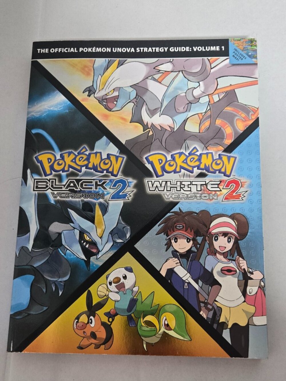 🎮 Pokémon Black 2 & White 2 Official Unova Strategy Guide Vol. 1 + Poster